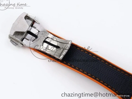 0311 Comfortable Planet Ocean 43.5mm SS VSF 1:1 Best Edition Black Orange Bezel Gray Dial on Nylon Strap A8900 Super Clone V 7730
